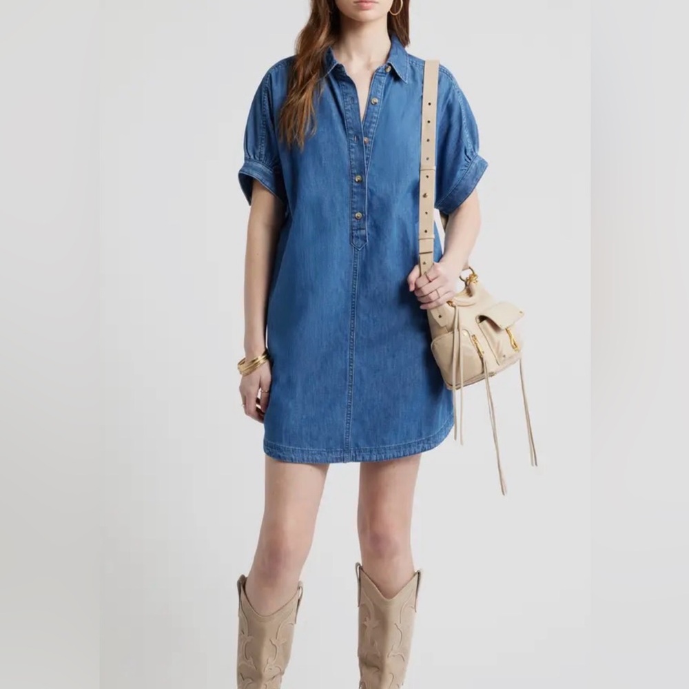 Light Blue Denim dress - boxy Fit